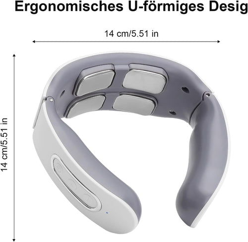 Tragbares Elektrische Nackenmassagegeräte, 6 Modi Und 9 Intensitätsstufen Nackenmassagegerät Mit Wärme, Verstellbar Massagegerät Nacken, Pulsmassagegerät Für Nacken,Nackenlösung Für Zuhause,Büro,Reise